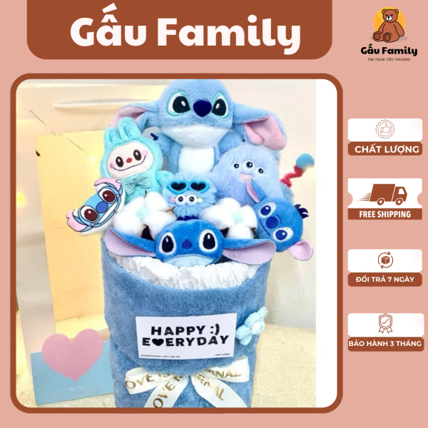 bó hoa gấu bông labubu