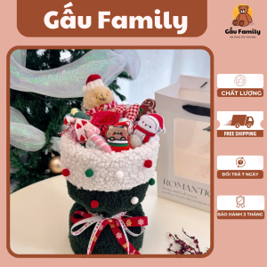 bó hoa gấu bông noenl