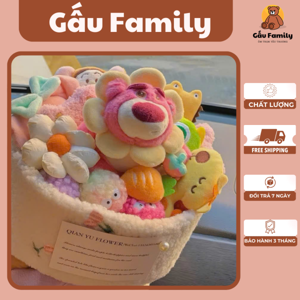 bó hoa gấu dâu lotso