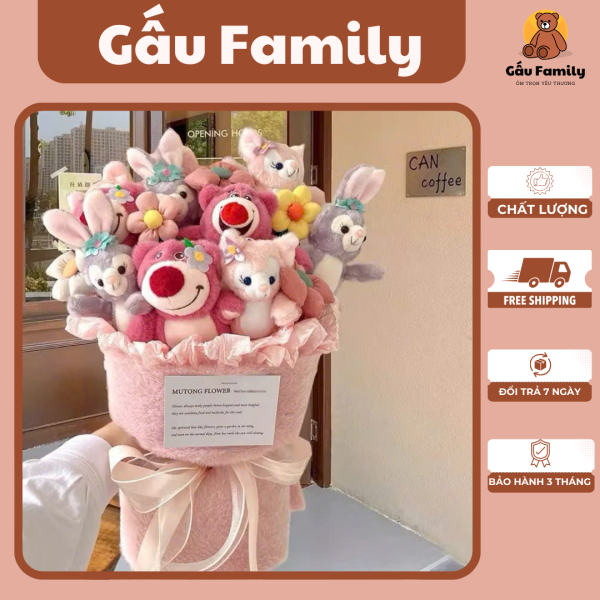 bó hoa gấu dâu lotso