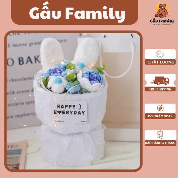 Gấu bông hoa hồng bunny - Hình ảnh 3