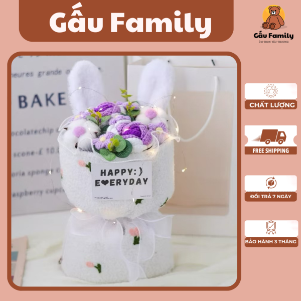 Gấu bông hoa hồng bunny - Hình ảnh 5