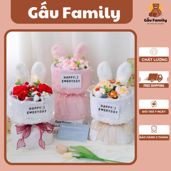 Gấu bông hoa hồng bunny - Hình ảnh 6