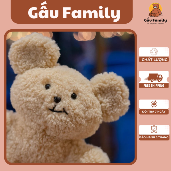 Gấu Teddy mini nâu nhạt