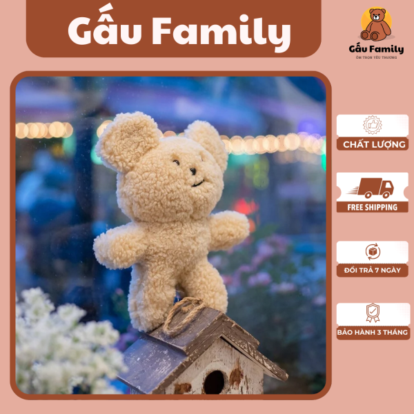 Gấu Teddy mini nâu nhạt