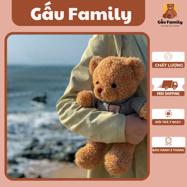 Gấu bông Teddy áo len