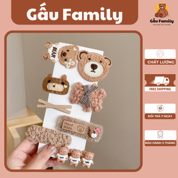 Kẹp tóc hình gấu