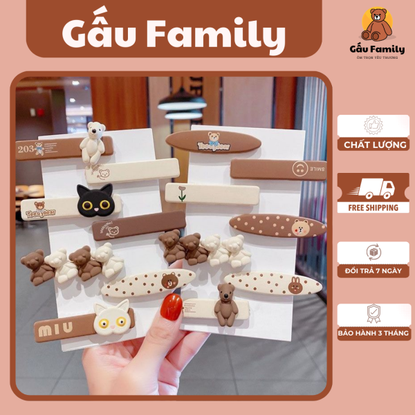Kẹp tóc hình gấu