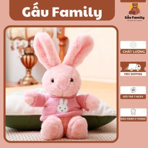Thú nhồi bông con thỏ mặc trang phục