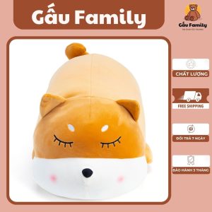 Thú bông cún nhắm mắt