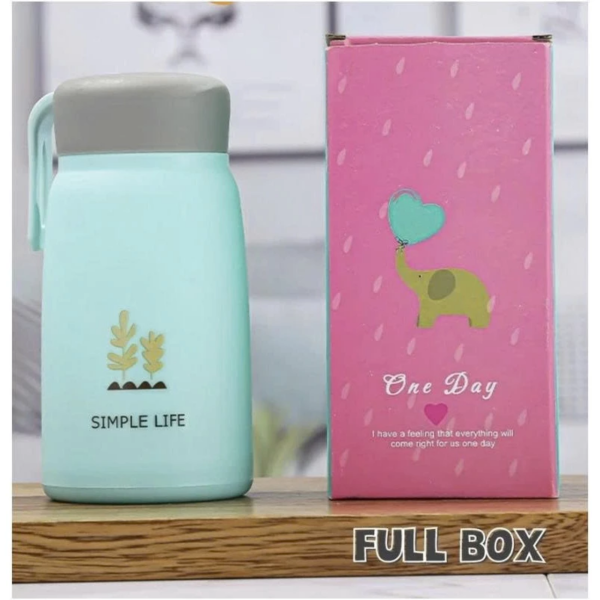 Bình giữ nhiệt 350ml SIMPLE lõi thủy tinh bọc nhựa lúa mạch cách nhiệt B26 - Hình ảnh 5