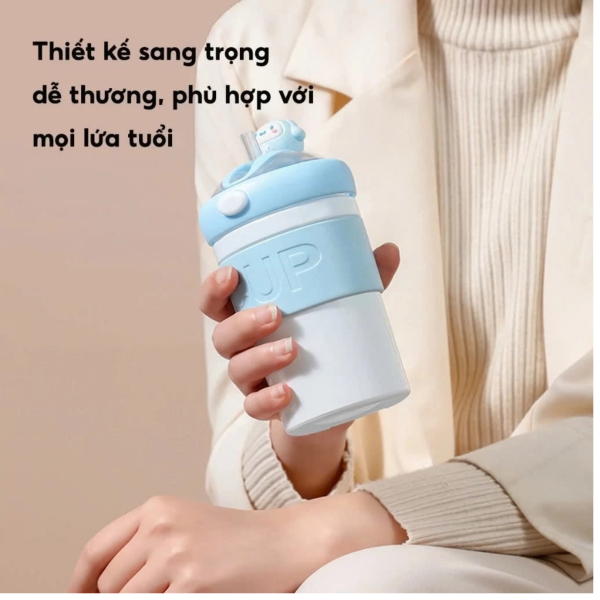 Bình nước thủy tinh giữ nhiệt bọc nhựa JYoohome 400ml - Hình ảnh 5