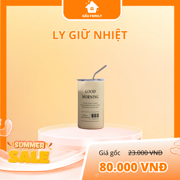 Bình nước giữ nhiệt, ly giữ nhiệt Iced Americano inox 304 cao cấp có nắp đậy B53 - Hình ảnh 2