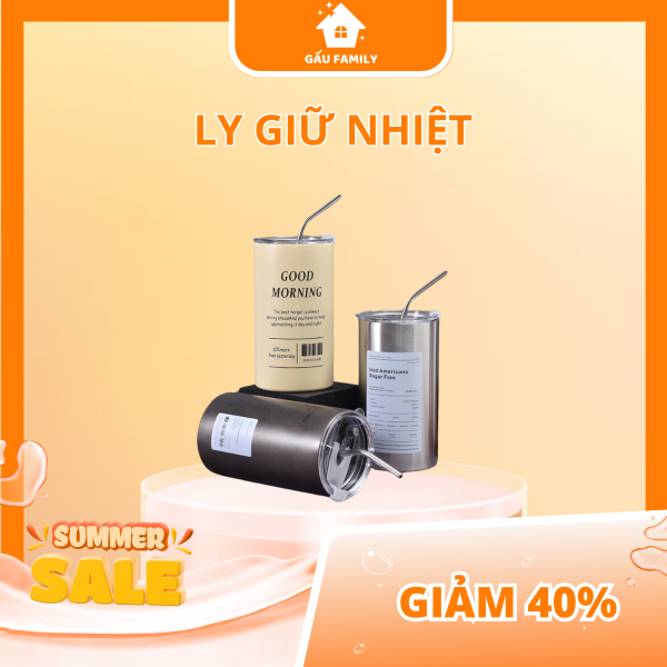 Bình nước giữ nhiệt, ly giữ nhiệt Iced Americano inox 304 cao cấp có nắp đậy B53