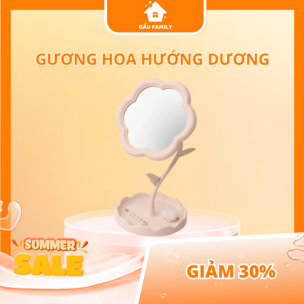 Gương Trang Điểm Hình Hoa Hướng Dương Có Thể Treo Trang Sức G17 - Hình ảnh 3