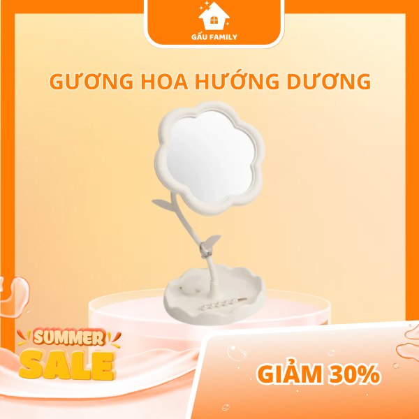 Gương Trang Điểm Hình Hoa Hướng Dương Có Thể Treo Trang Sức G17 - Hình ảnh 2