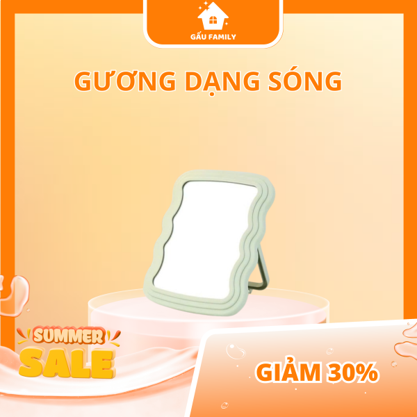 Gương Trang Điểm Để Bàn Kiểu Dáng Gợn Sóng G28 - Hình ảnh 5