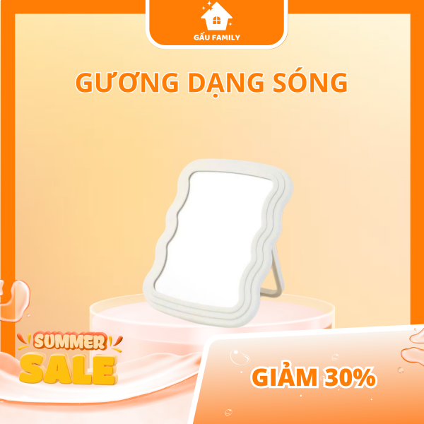 Gương Trang Điểm Để Bàn Kiểu Dáng Gợn Sóng G28 - Hình ảnh 4
