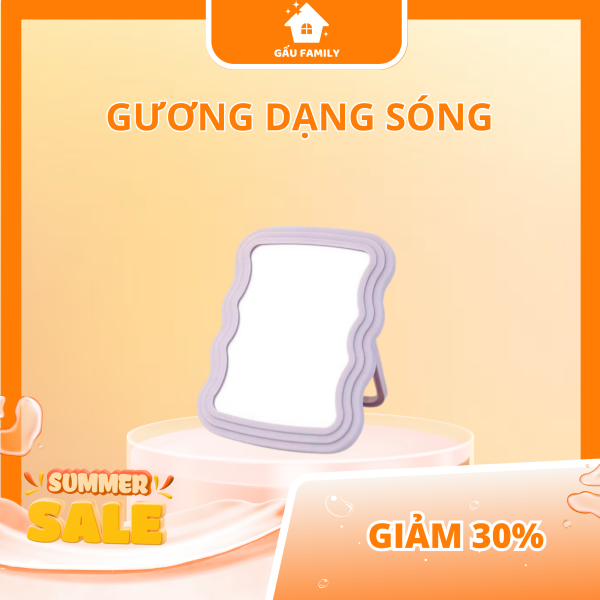 Gương Trang Điểm Để Bàn Kiểu Dáng Gợn Sóng G28 - Hình ảnh 3