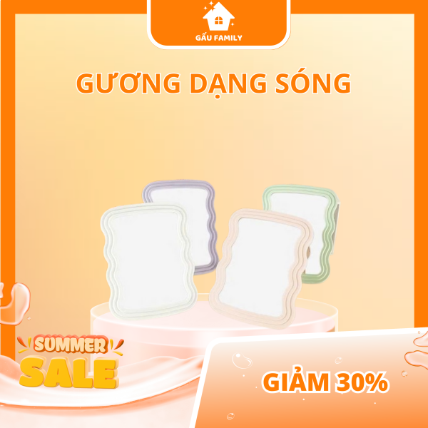 Gương Trang Điểm Để Bàn Kiểu Dáng Gợn Sóng G28