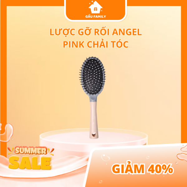Lược chải tóc gỡ rối tạo kiểu Angle Pink cao cấp - Lược Ovan L19 - Hình ảnh 2