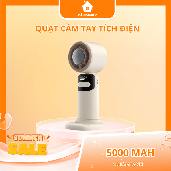 Quạt điện cầm tay MINI tốc độ cao, có chức năng điều hòa không khí và làm mát Q120 - Hình ảnh 3