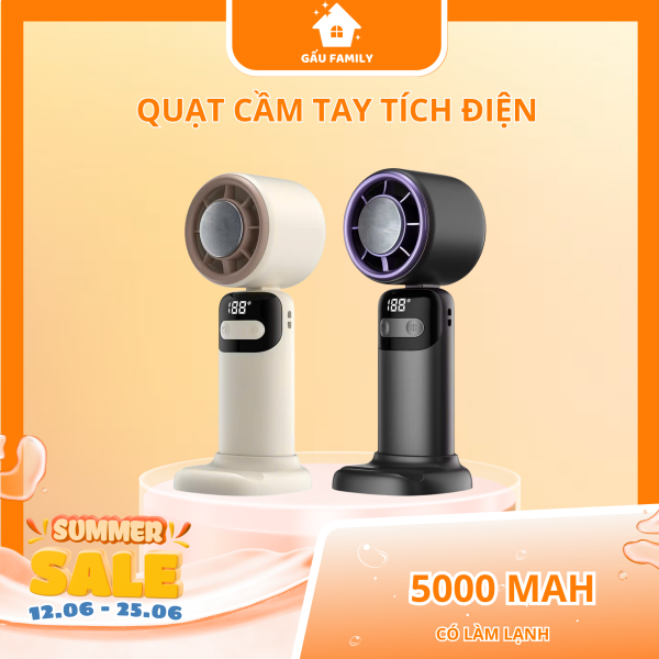 Quạt điện cầm tay MINI tốc độ cao, có chức năng điều hòa không khí và làm mát Q120