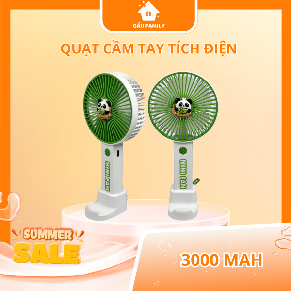 Hoạt Hình Hoạt Hình Quạt Mini Cầm Tay Sạc USB Quạt Di Động Q34 - Hình ảnh 5