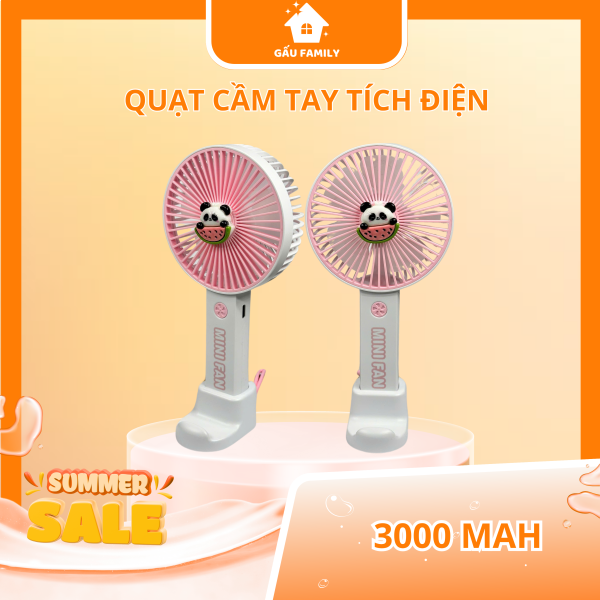 Hoạt Hình Hoạt Hình Quạt Mini Cầm Tay Sạc USB Quạt Di Động Q34 - Hình ảnh 3