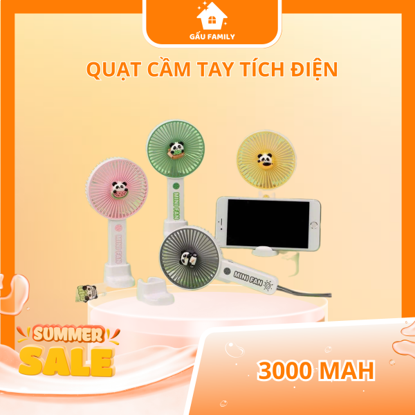 Hoạt Hình Hoạt Hình Quạt Mini Cầm Tay Sạc USB Quạt Di Động Q34