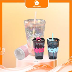 Cốc thủy tinh cao cấp Gấu Family