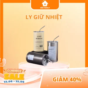 Cốc giữ nhiệt Gấu Family